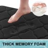 RUGSREAL Memory Foam Bath Mat Rug 24x16, Ultra Soft Bathroom Rugs, Black