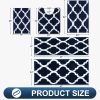 RUGSREAL Bathroom Rugs 24x16, Soft Absorbent Microfiber Bath Rug, Navy