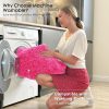 RUGSREAL 2x3 Machine Washable Small Bedside Rug, Soft Fluffy Shaggy Entryway Throw Rugs for Bedroom, Living Room, Indoor Floor Carpet for Kids Girls Boys, Nursery Rooms, Home Decor Aesthetic, Hot Pink
