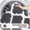RUGSREAL Bathroom Rugs 24x16, Soft Absorbent Microfiber Bath Rug, Dark Grey