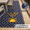 RUGSREAL Outdoor Rug 5x8 ft Waterproof Reversible Mat, Black & Grey