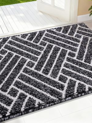 812KUjTcdpL._AC_SL1500_.jpg RUGSREAL Indoor Door Mat 32x20, Low-Profile Dirt Resistant Doormat, Black