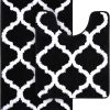 RUGSREAL Bathroom Rugs Set 2 Piece, 30"x20"+24"x20", Black