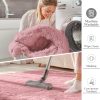 RUGSREAL 2x3 Machine Washable Small Bedside Rug, Soft Fluffy Shaggy Entryway Throw Rugs for Bedroom, Living Room, Indoor Floor Carpet for Kids Girls Boys, Nursery Rooms, Home Decor Aesthetic, Pale Pink