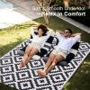 RUGSREAL Outdoor Rug 5x8 ft Waterproof Reversible Mat, Black & White