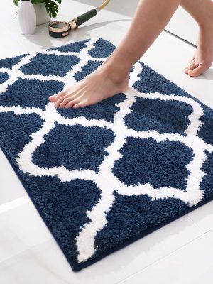 817q2byq8LL._AC_SL1500_.jpg RUGSREAL Bathroom Rugs 24x16, Soft Absorbent Microfiber Bath Rug, Navy