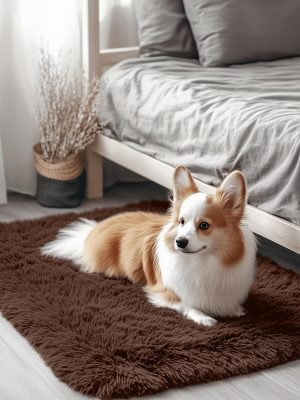819LWpnIWDL._AC_SL1500_.jpg RUGSREAL 2x3 Machine Washable Small Bedside Rug, Soft Fluffy Shaggy Entryway Throw Rugs for Bedroom, Living Room, Indoor Floor Carpet for Kids Girls Boys, Nursery Rooms, Home Decor Aesthetic, Coffee