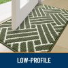 RUGSREAL Indoor Door Mat 36x24, Low-Profile Dirt Resistant Doormat, Green