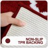 RUGSREAL Bathroom Rugs 24x16, Soft Absorbent Microfiber Bath Rug, Burgundy