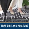 RUGSREAL Indoor Door Mat 32x20, Low-Profile Dirt Resistant Doormat, Black