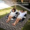 RUGSREAL Outdoor Rug 9x12 ft Waterproof Reversible Floral Mat, Black & Beige