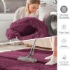RUGSREAL 2x3 Machine Washable Small Bedside Rug, Soft Fluffy Shaggy Entryway Throw Rugs for Bedroom, Living Room, Indoor Floor Carpet for Kids Girls Boys, Nursery Rooms, Home Decor Aesthetic, Burgundy
