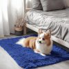 RUGSREAL 2x3 Machine Washable Small Bedside Rug, Soft Fluffy Shaggy Entryway Throw Rugs for Bedroom, Living Room, Indoor Floor Carpet for Kids Girls Boys, Nursery Rooms, Home Decor Aesthetic, Navy Blue