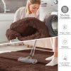 RUGSREAL 2x3 Machine Washable Small Bedside Rug, Soft Fluffy Shaggy Entryway Throw Rugs for Bedroom, Living Room, Indoor Floor Carpet for Kids Girls Boys, Nursery Rooms, Home Decor Aesthetic, Coffee