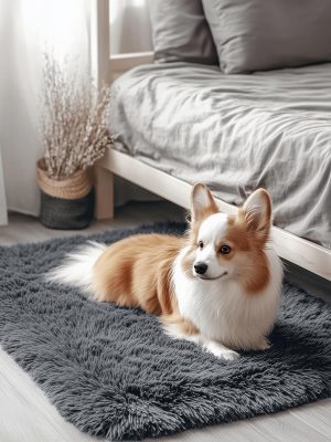 81M-PHhqmBL._AC_SL1500_.jpg RUGSREAL 2x3 Machine Washable Small Bedside Rug, Soft Fluffy Shaggy Entryway Throw Rugs for Bedroom, Living Room, Indoor Floor Carpet for Kids Girls and Boys, Nursery Rooms, Home Decor Aesthetic, Grey