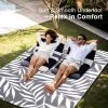 RUGSREAL Outdoor Rug 5x8 ft Waterproof Reversible Leaf Mat, Grey & White