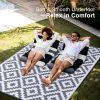 RUGSREAL Outdoor Rug 8x10 ft Waterproof Reversible Mat, Grey & White