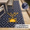 RUGSREAL Outdoor Rug 6x9 ft Waterproof Reversible Mat, Black & Grey