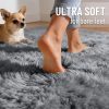 RUGSREAL 2x3 Machine Washable Small Bedside Rug, Soft Fluffy Shaggy Entryway Throw Rugs for Bedroom, Living Room, Indoor Floor Carpet for Kids Girls Boy, Nursery Rooms, Home Decor Aesthetic, Light Grey