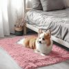 RUGSREAL 2x3 Machine Washable Small Bedside Rug, Soft Fluffy Shaggy Entryway Throw Rugs for Bedroom, Living Room, Indoor Floor Carpet for Kids Girls Boys, Nursery Rooms, Home Decor Aesthetic, Pale Pink