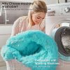 RUGSREAL 2x3 Machine Washable Small Bedside Rug, Soft Fluffy Shaggy Entryway Throw Rugs for Bedroom, Living Room, Indoor Floor Carpet for Kids Girls Boys, Nursery Rooms, Home Decor Aesthetic, Teal Blue