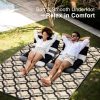 RUGSREAL Outdoor Rug 9x12 ft Waterproof Reversible Braided Mat, Black & Beige
