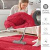 RUGSREAL 2x3 Machine Washable Small Bedside Rug, Soft Fluffy Shaggy Entryway Throw Rugs for Bedroom, Living Room, Indoor Floor Carpet for Kids Girls and Boys, Nursery Rooms, Home Decor Aesthetic, Red