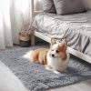 RUGSREAL 2x3 Machine Washable Small Bedside Rug, Soft Fluffy Shaggy Entryway Throw Rugs for Bedroom, Living Room, Indoor Floor Carpet for Kids Girls Boy, Nursery Rooms, Home Decor Aesthetic, Light Grey