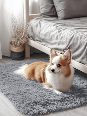 81UdLXUbGrL._AC_SL1500_.jpg RUGSREAL 2x3 Machine Washable Small Bedside Rug, Soft Fluffy Shaggy Entryway Throw Rugs for Bedroom, Living Room, Indoor Floor Carpet for Kids Girls Boy, Nursery Rooms, Home Decor Aesthetic, Light Grey