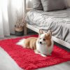 RUGSREAL 2x3 Machine Washable Small Bedside Rug, Soft Fluffy Shaggy Entryway Throw Rugs for Bedroom, Living Room, Indoor Floor Carpet for Kids Girls and Boys, Nursery Rooms, Home Decor Aesthetic, Red