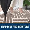 RUGSREAL Indoor Door Mat 32x20, Low-Profile Dirt Resistant Doormat, Brown