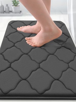81aDkrpgJcL._AC_SL1500_.jpg RUGSREAL Memory Foam Bath Mat Rug 24x16, Ultra Soft Bathroom Rugs, Black