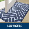 RUGSREAL Indoor Door Mat 32x20, Low-Profile Dirt Resistant Doormat, Navy
