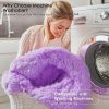 RUGSREAL 2x3 Machine Washable Small Bedside Rug, Soft Fluffy Shaggy Entryway Throw Rugs for Bedroom, Living Room, Indoor Floor Carpet for Kids Girls Boys, Nursery Rooms, Home Decor Aesthetic, Purple