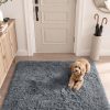 RUGSREAL 2x3 Machine Washable Small Bedside Rug, Soft Fluffy Shaggy Entryway Throw Rugs for Bedroom, Living Room, Indoor Floor Carpet for Kids Girls and Boys, Nursery Rooms, Home Decor Aesthetic, Grey