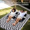 RUGSREAL Outdoor Rug 8x10 ft Waterproof Reversible Mat, Black & White