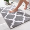 RUGSREAL Bathroom Rugs 24x16, Soft Absorbent Microfiber Bath Rug, Grey
