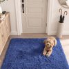 RUGSREAL 2x3 Machine Washable Small Bedside Rug, Soft Fluffy Shaggy Entryway Throw Rugs for Bedroom, Living Room, Indoor Floor Carpet for Kids Girls Boys, Nursery Rooms, Home Decor Aesthetic, Navy Blue