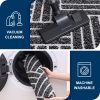 RUGSREAL Indoor Door Mat 32x20, Low-Profile Dirt Resistant Doormat, Black
