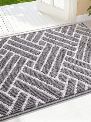 81qYNGziQbL._AC_SL1500_.jpg RUGSREAL Indoor Door Mat 32x20, Low-Profile Dirt Resistant Doormat, Grey
