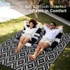 RUGSREAL Outdoor Rug 6x9 ft Waterproof Reversible Braided Mat, Black & White