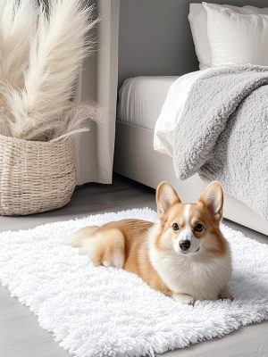RUGSREAL 2x3 Machine Washable Small Bedside Rug, Soft Fluffy Shaggy Entryway Throw Rugs for Bedroom, Living Room, Indoor Floor Carpet for Kids Girls and Boys, Nursery Rooms, Home Decor Aesthetic, White
