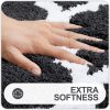 RUGSREAL Bathroom Rugs 24x16, Soft Absorbent Microfiber Bath Rug, Dark Grey