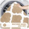 RUGSREAL Bathroom Rugs 24x16, Soft Absorbent Microfiber Bath Rug, Beige