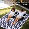 RUGSREAL Outdoor Rug 8x10 ft Waterproof Reversible Mat, Navy & White