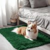 RUGSREAL 2x3 Machine Washable Small Bedside Rug, Soft Fluffy Shaggy Entryway Throw Rugs for Bedroom, Living Room, Indoor Floor Carpet for Kids Girls Boy, Nursery Rooms, Home Decor Aesthetic, Dark Green