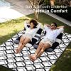 RUGSREAL Outdoor Rug 6x9 ft Waterproof Reversible Braided Mat, Black & White