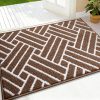 RUGSREAL Indoor Door Mat 32x20, Low-Profile Dirt Resistant Doormat, Coffee
