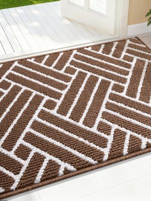 81zCnOYgSL._AC_SL1500_.jpg RUGSREAL Indoor Door Mat 32x20, Low-Profile Dirt Resistant Doormat, Coffee