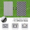 RUGSREAL Outdoor Rug 5x8 ft Waterproof Reversible Braided Mat, Black & White